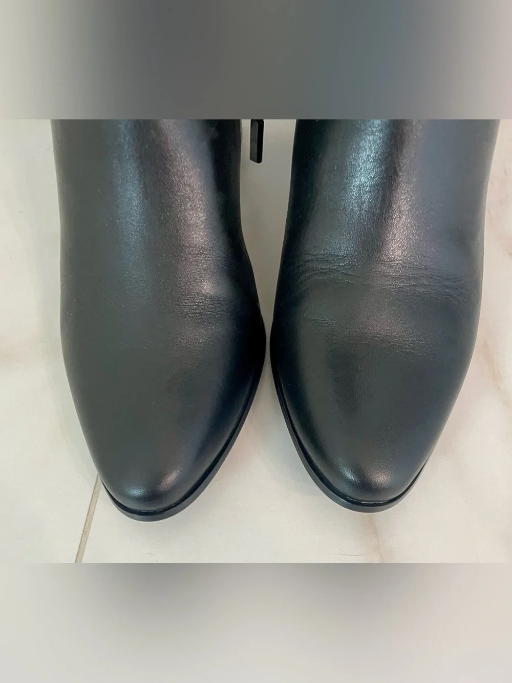 Calvin Klein Freeda Knee High Black Leather Boots Women’s Size 7.5